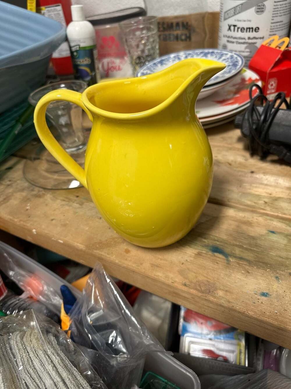 Teleflora Sunny Day Yellow Ceramic Pitcher Vase
